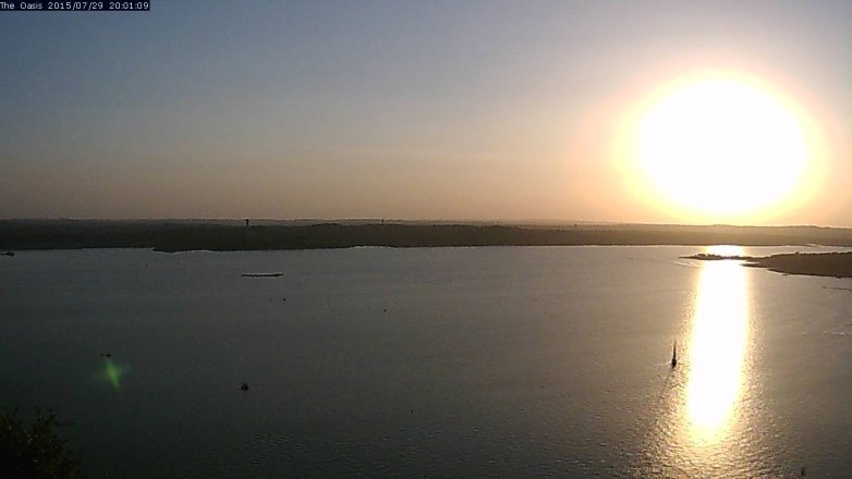 Lake Travis webcam, July 29, 2015 7:05 PM CT
