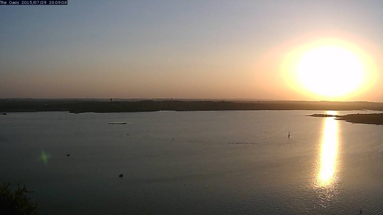 Lake Travis webcam, July 29, 2015 7:15 PM CT