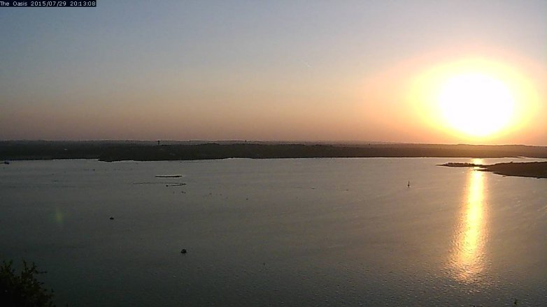 Lake Travis webcam, July 29, 2015 7:20 PM CT