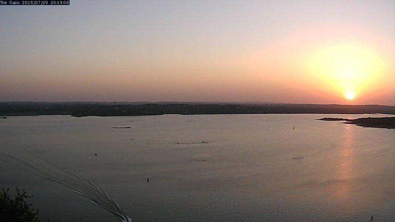 Lake Travis webcam, July 29, 2015 7:25 PM CT