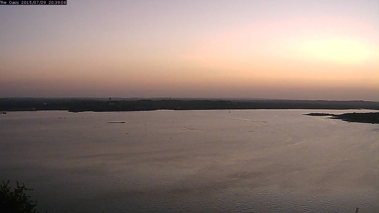 Lake Travis webcam, July 29, 2015 7:45 PM CT