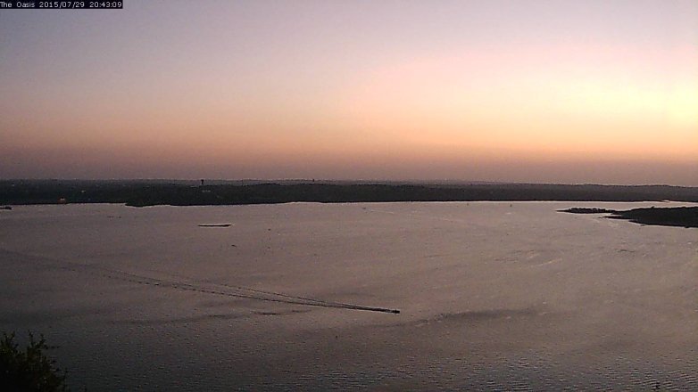 Lake Travis webcam, July 29, 2015 7:50 PM CT