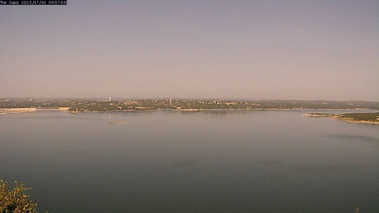 Lake Travis webcam, July 30, 2015 9:05 AM CT