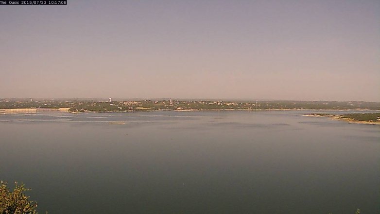 Lake Travis webcam, July 30, 2015 9:25 AM CT