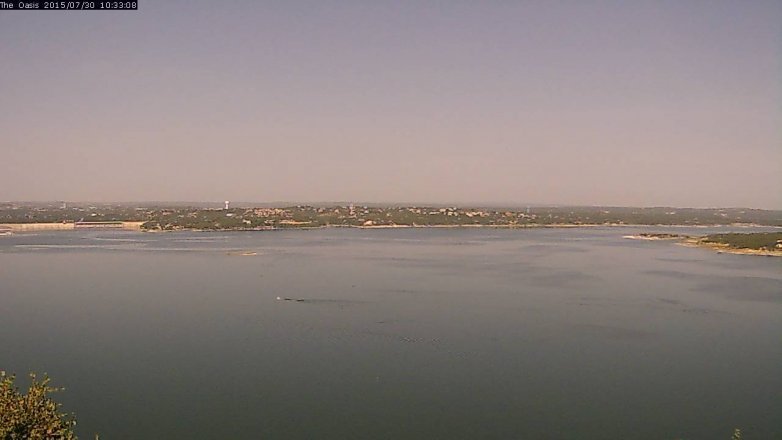 Lake Travis webcam, July 30, 2015 9:40 AM CT