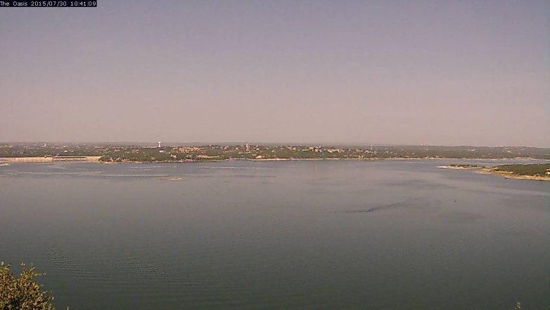 Lake Travis webcam, July 30, 2015 9:45 AM CT