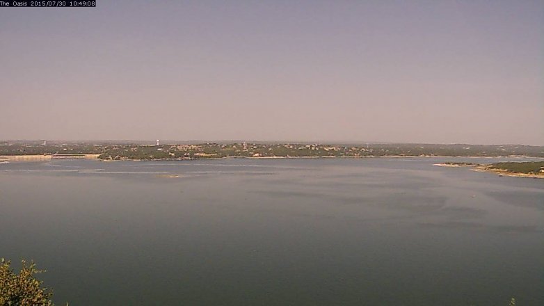 Lake Travis webcam, July 30, 2015 9:55 AM CT