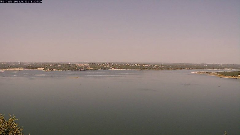 Lake Travis webcam, July 30, 2015 10:10 AM CT