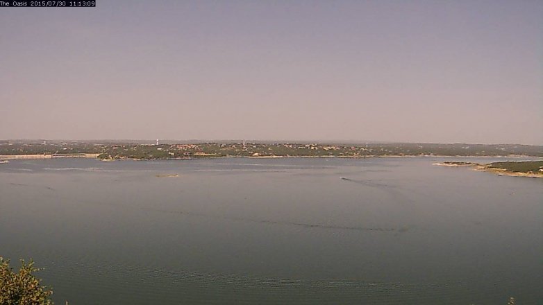Lake Travis webcam, July 30, 2015 10:20 AM CT
