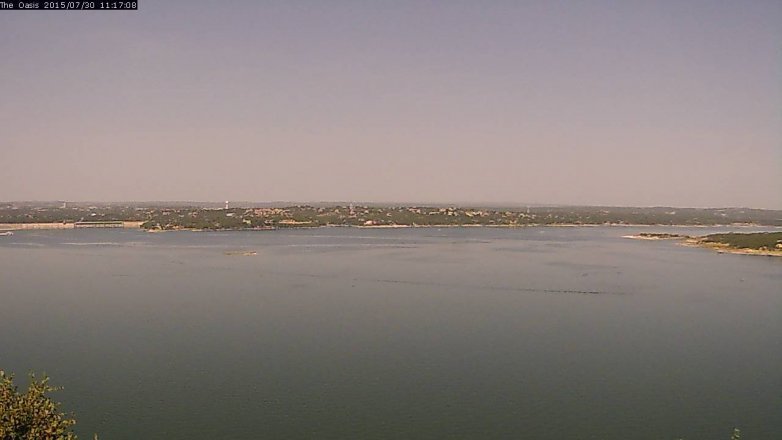 Lake Travis webcam, July 30, 2015 10:25 AM CT
