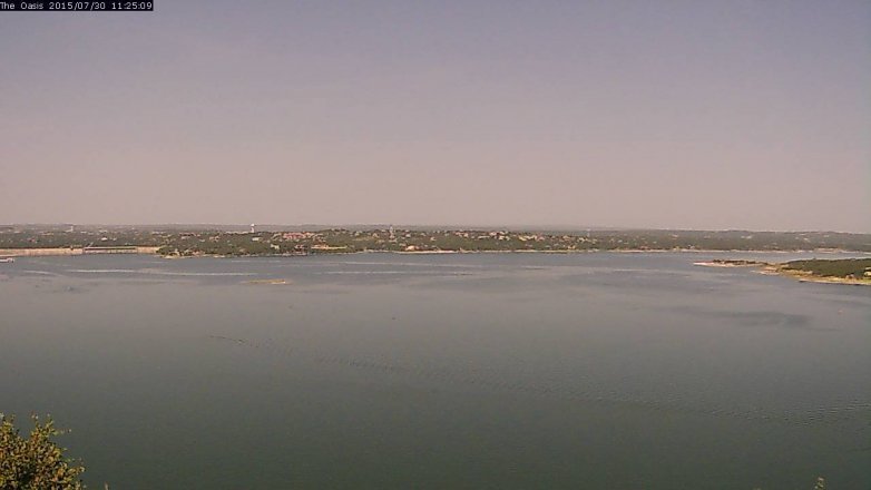 Lake Travis webcam, July 30, 2015 10:30 AM CT