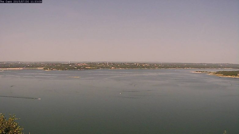 Lake Travis webcam, July 30, 2015 10:40 AM CT