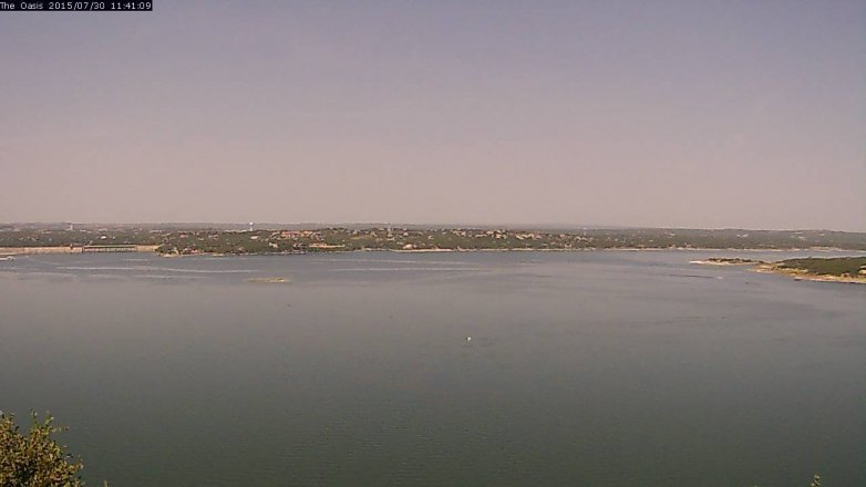 Lake Travis webcam, July 30, 2015 10:45 AM CT