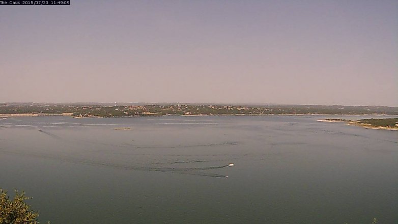 Lake Travis webcam, July 30, 2015 10:55 AM CT