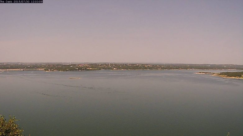 Lake Travis webcam, July 30, 2015 11:10 AM CT
