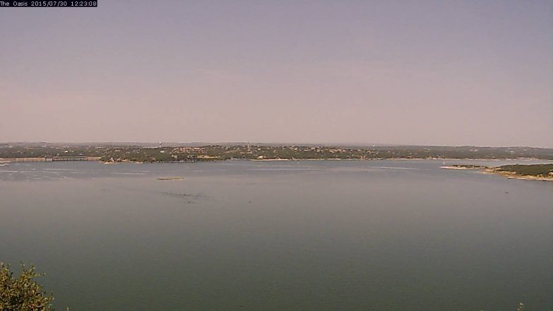 Lake Travis webcam, July 30, 2015 11:30 AM CT