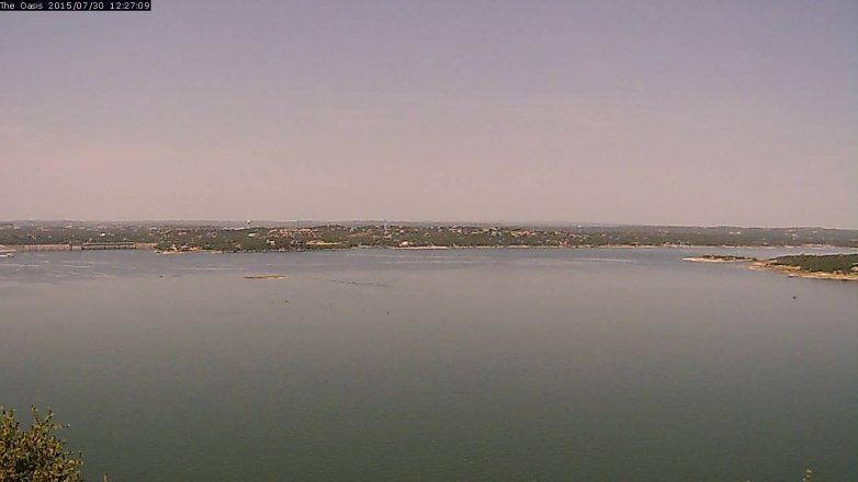Lake Travis webcam, July 30, 2015 11:35 AM CT