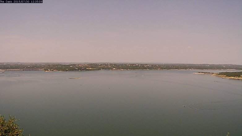Lake Travis webcam, July 30, 2015 11:40 AM CT