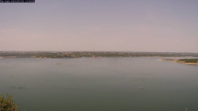 Lake Travis webcam, July 30, 2015 11:45 AM CT