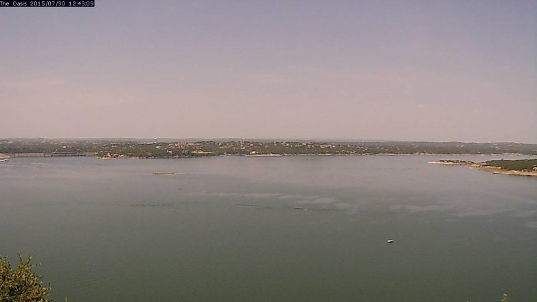 Lake Travis webcam, July 30, 2015 11:50 AM CT