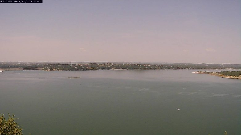 Lake Travis webcam, July 30, 2015 11:55 AM CT