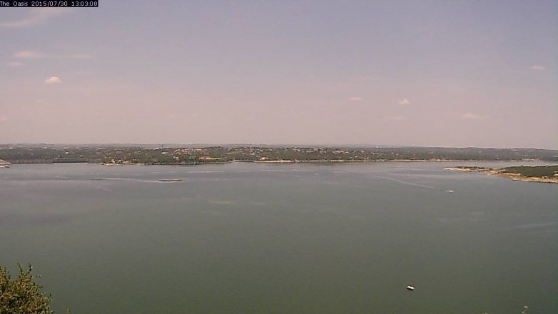 Lake Travis webcam, July 30, 2015 12:10 PM CT