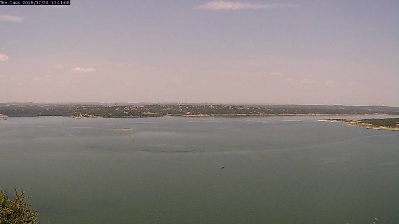 Lake Travis webcam, July 30, 2015 12:20 PM CT