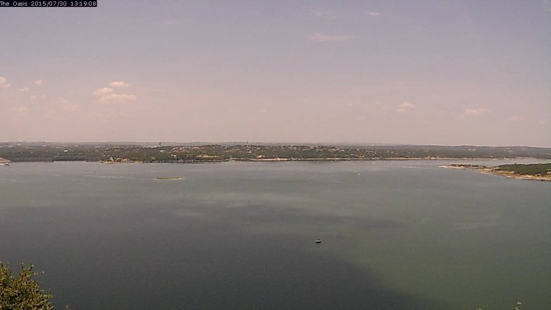 Lake Travis webcam, July 30, 2015 12:25 PM CT