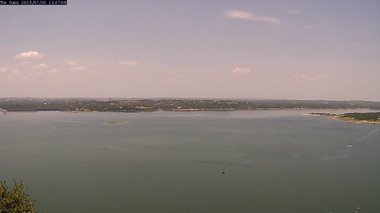 Lake Travis webcam, July 30, 2015 12:35 PM CT
