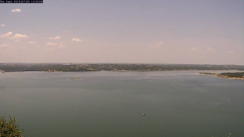 Lake Travis webcam, July 30, 2015 12:40 PM CT