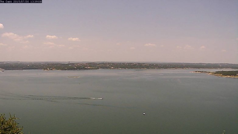 Lake Travis webcam, July 30, 2015 12:45 PM CT
