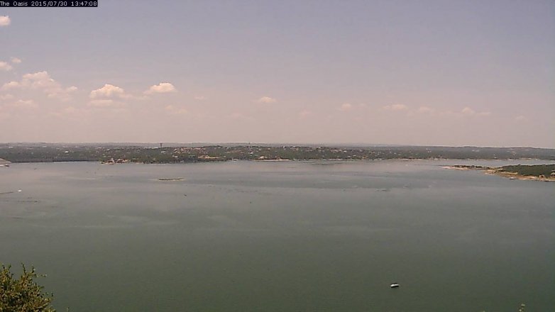 Lake Travis webcam, July 30, 2015 12:55 PM CT