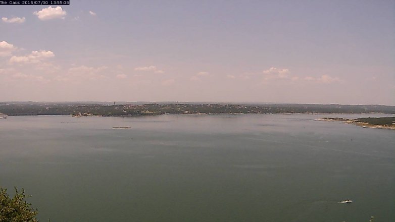 Lake Travis webcam, July 30, 2015 1:00 PM CT