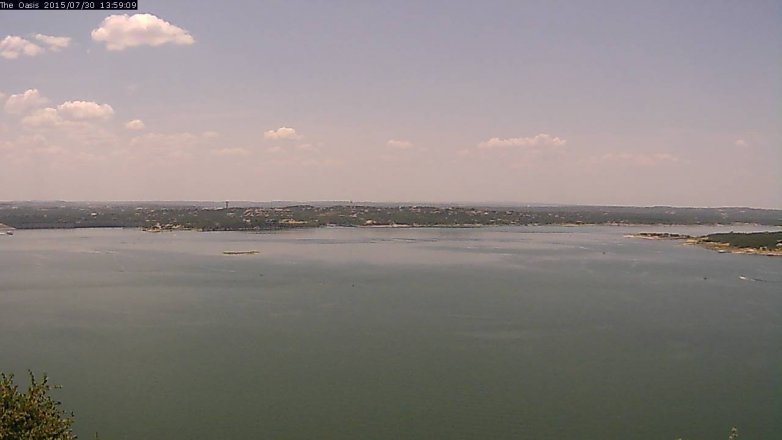 Lake Travis webcam, July 30, 2015 1:05 PM CT