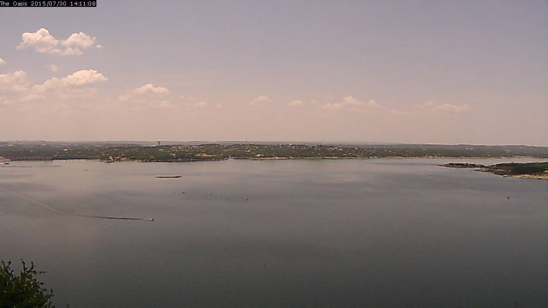 Lake Travis webcam, July 30, 2015 1:15 PM CT