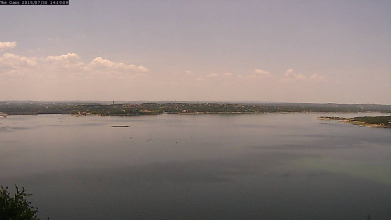Lake Travis webcam, July 30, 2015 1:25 PM CT