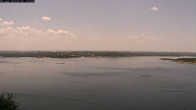 Lake Travis webcam, July 30, 2015 1:30 PM CT