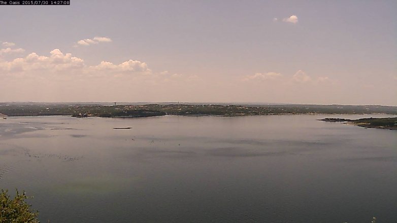 Lake Travis webcam, July 30, 2015 1:35 PM CT