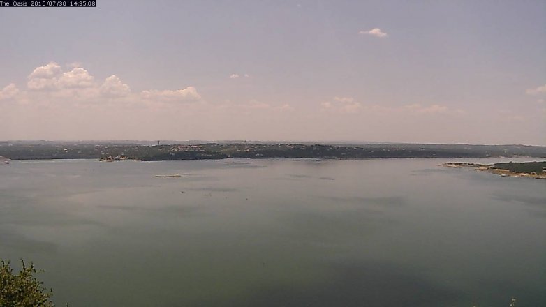 Lake Travis webcam, July 30, 2015 1:40 PM CT