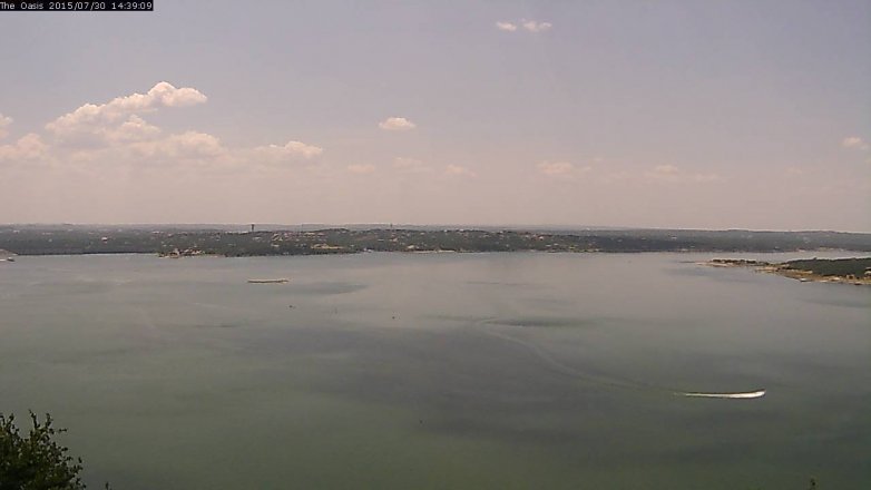 Lake Travis webcam, July 30, 2015 1:45 PM CT