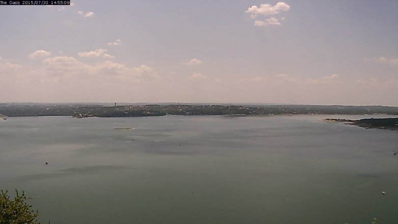 Lake Travis webcam, July 30, 2015 2:00 PM CT