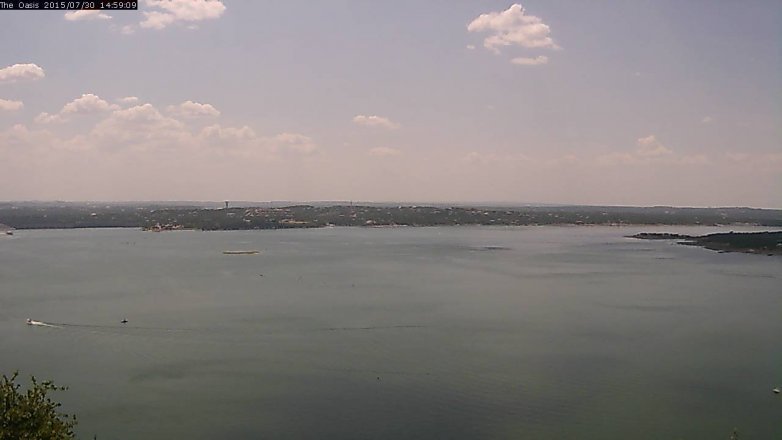 Lake Travis webcam, July 30, 2015 2:05 PM CT