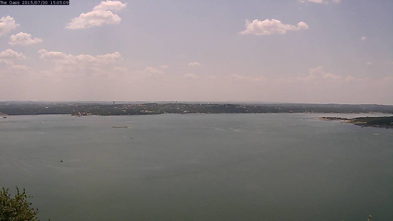 Lake Travis webcam, July 30, 2015 2:10 PM CT