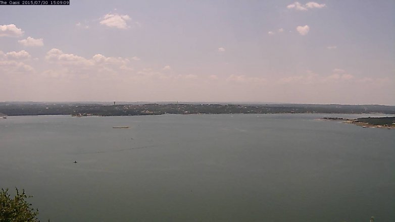 Lake Travis webcam, July 30, 2015 2:15 PM CT