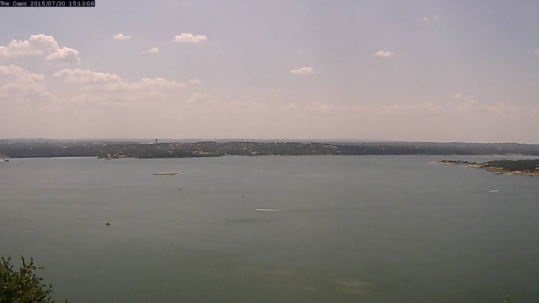 Lake Travis webcam, July 30, 2015 2:20 PM CT