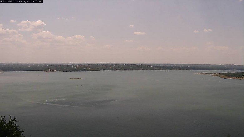 Lake Travis webcam, July 30, 2015 2:25 PM CT