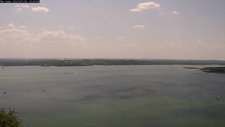 Lake Travis webcam, July 30, 2015 2:30 PM CT