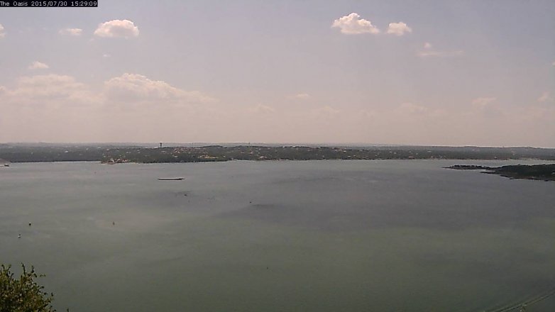 Lake Travis webcam, July 30, 2015 2:35 PM CT