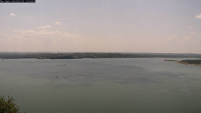Lake Travis webcam, July 30, 2015 2:50 PM CT