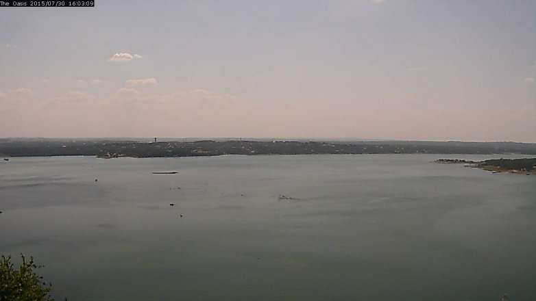 Lake Travis webcam, July 30, 2015 3:10 PM CT